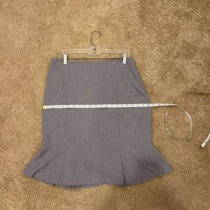 Slate Grey Flare Pencil Skirt Office Casual